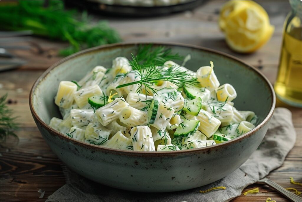 Макаронний салат з огірком для пікніка