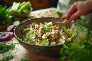 Макаронний салат з тунцем за 20 хвилин