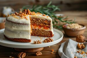 Морквяний пиріг з йогуртовою глазур’ю