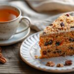 Морквяний пиріг з родзинками та горіхами