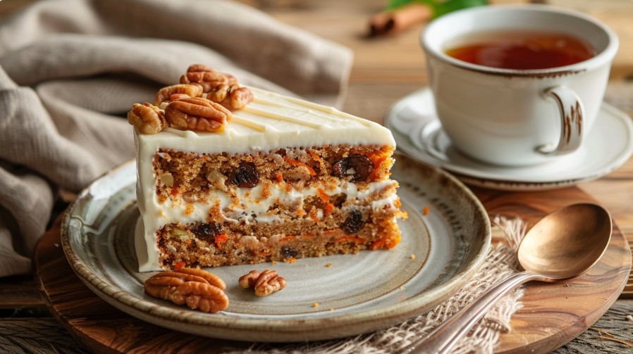 Морквяний пиріг зі збитими вершками