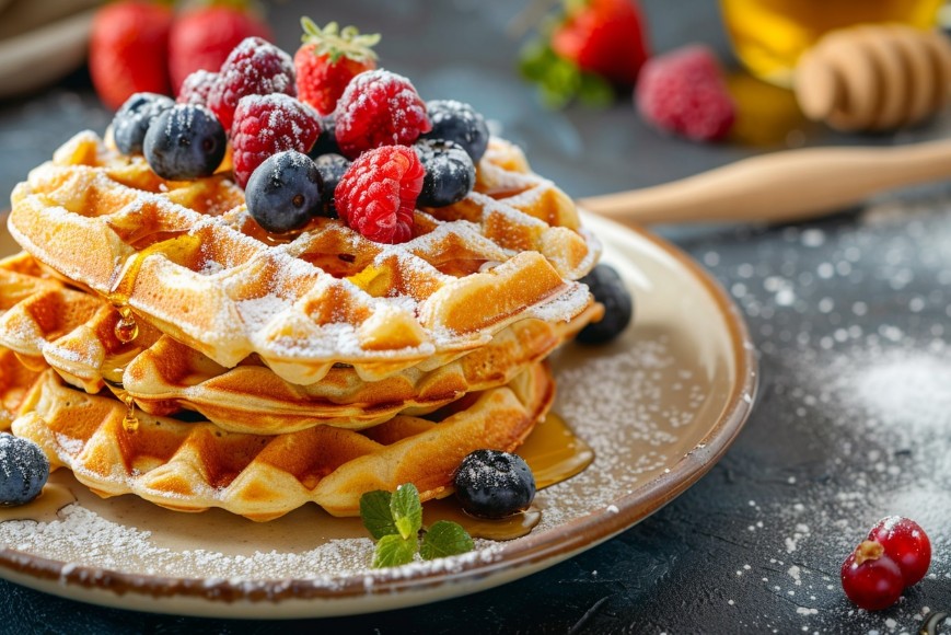 Ніжні вафлі на кефірі з хрусткою скоринкою