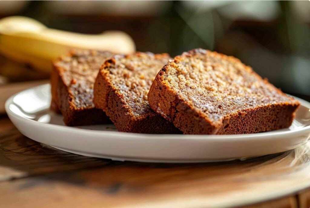 Delikatny chlebek bananowy, który łatwo się kroi i trzyma formę