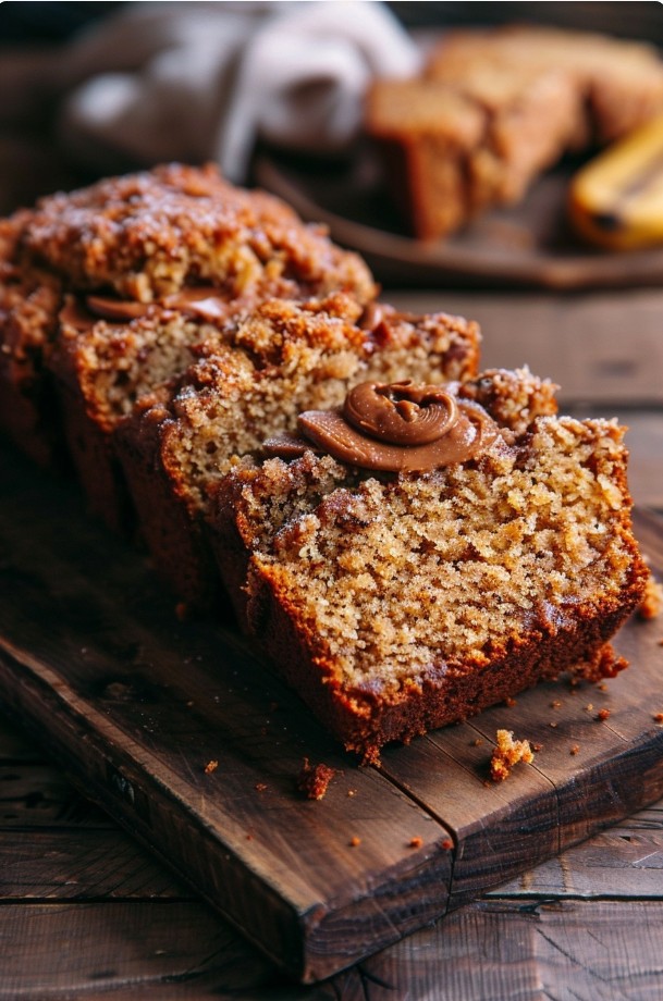 Ніжний банановий хліб з арахісовою пастою