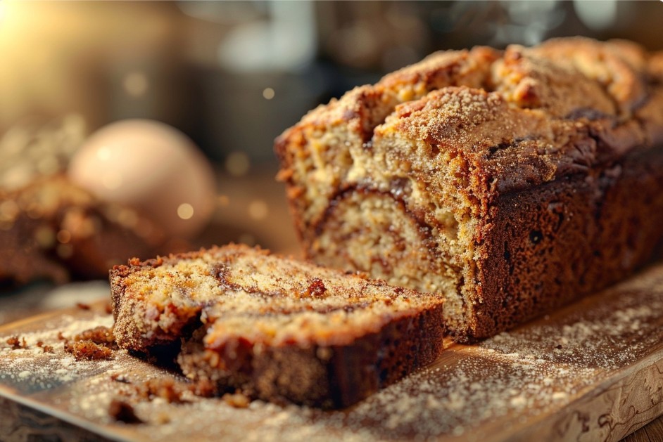 Delikatny chlebek bananowy z aromatycznym nadzieniem