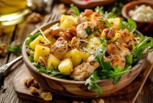 Ніжний салат з куркою та ананасами