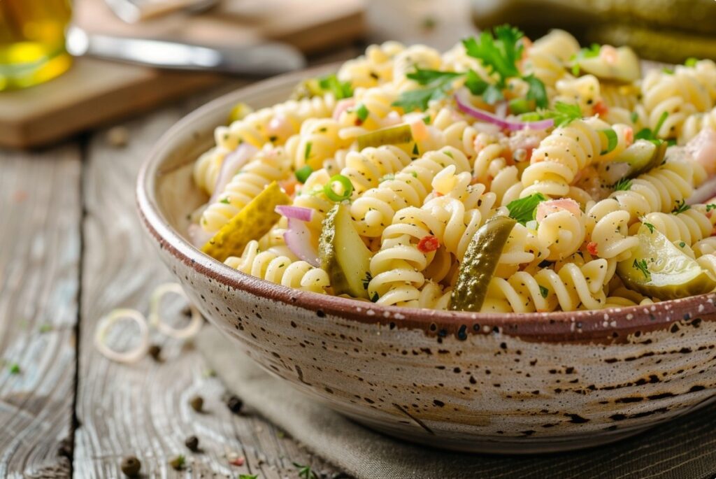 Nudelsalat з маринованими огірками