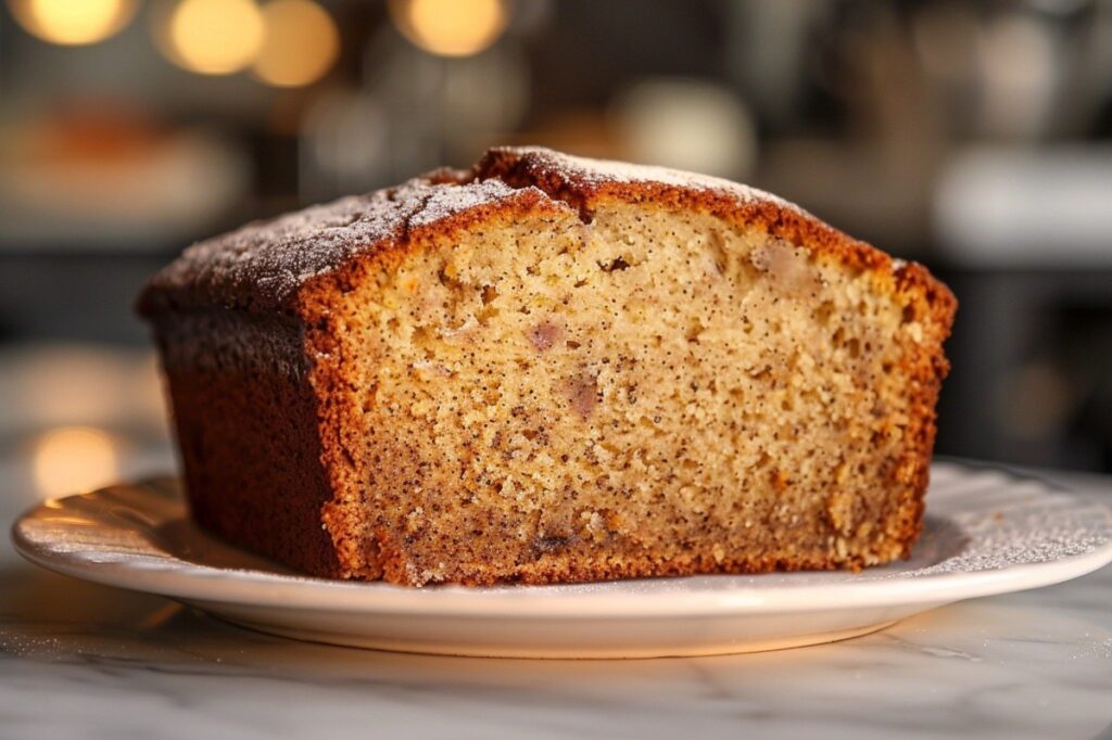 Pojedyncza kromka chlebka bananowego