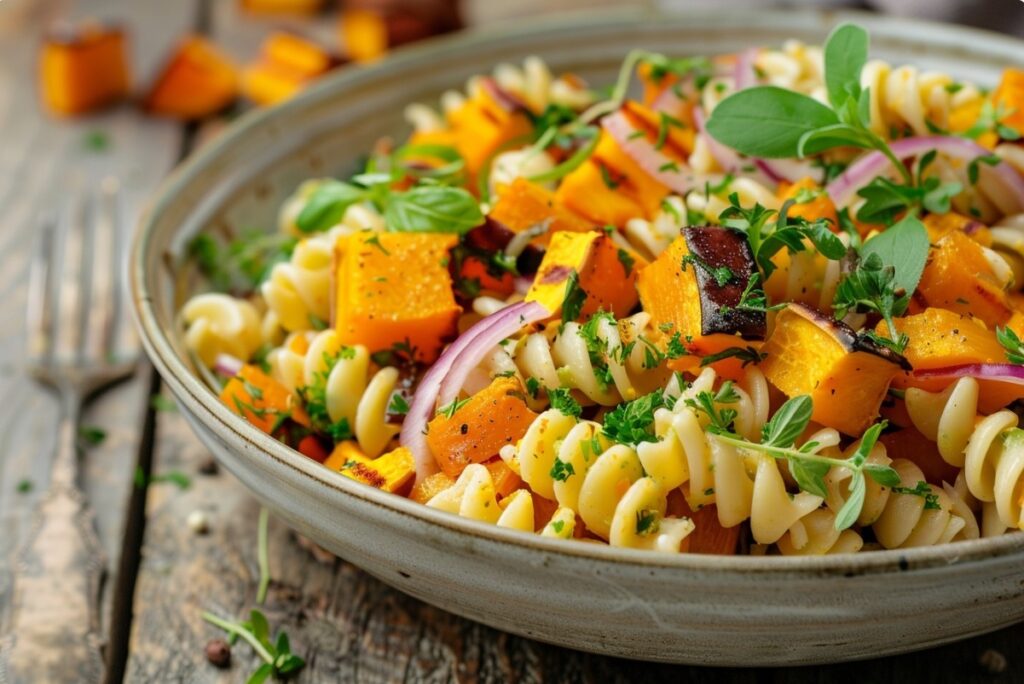 Осінні варіанти салату з макаронами