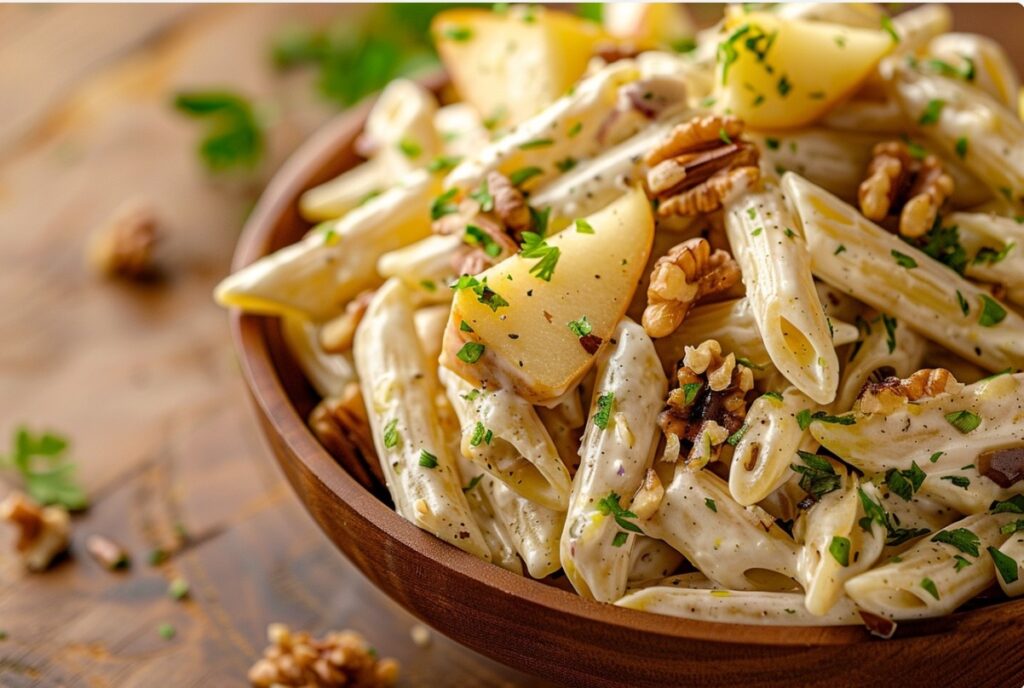 Makaron z kremowym dressingiem