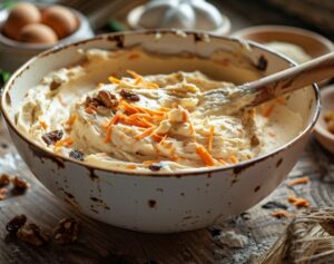 Перемішуйте до однорідності, намагайтеся не пересичувати тісто.