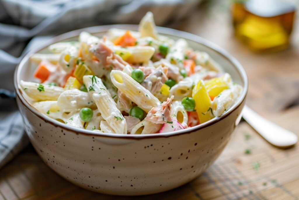 Przygotowanie tuńczyka z puszki do sałatki makaronowej