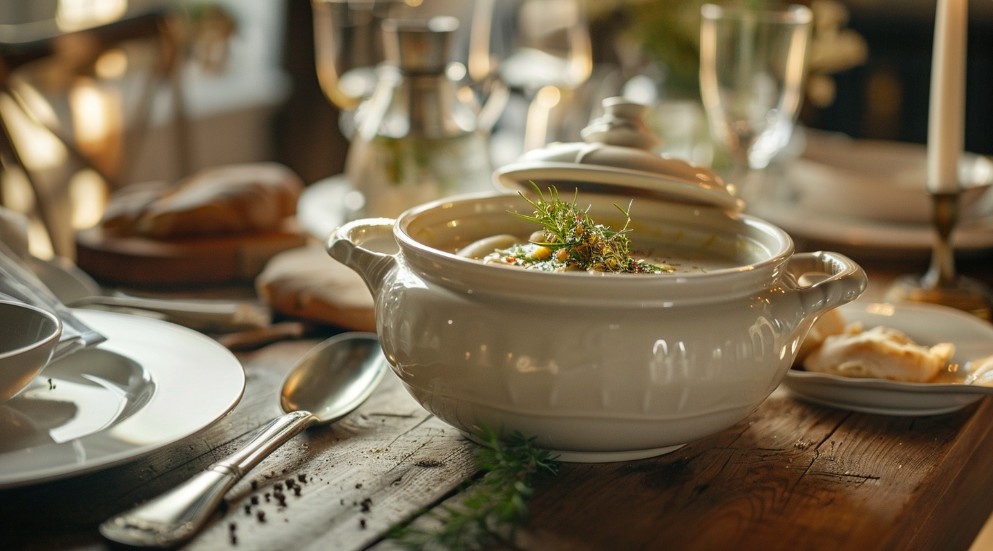 подача супу для гостей