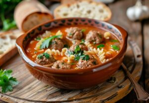 Подавайте суп гарячим, посипавши свіжою петрушкою.