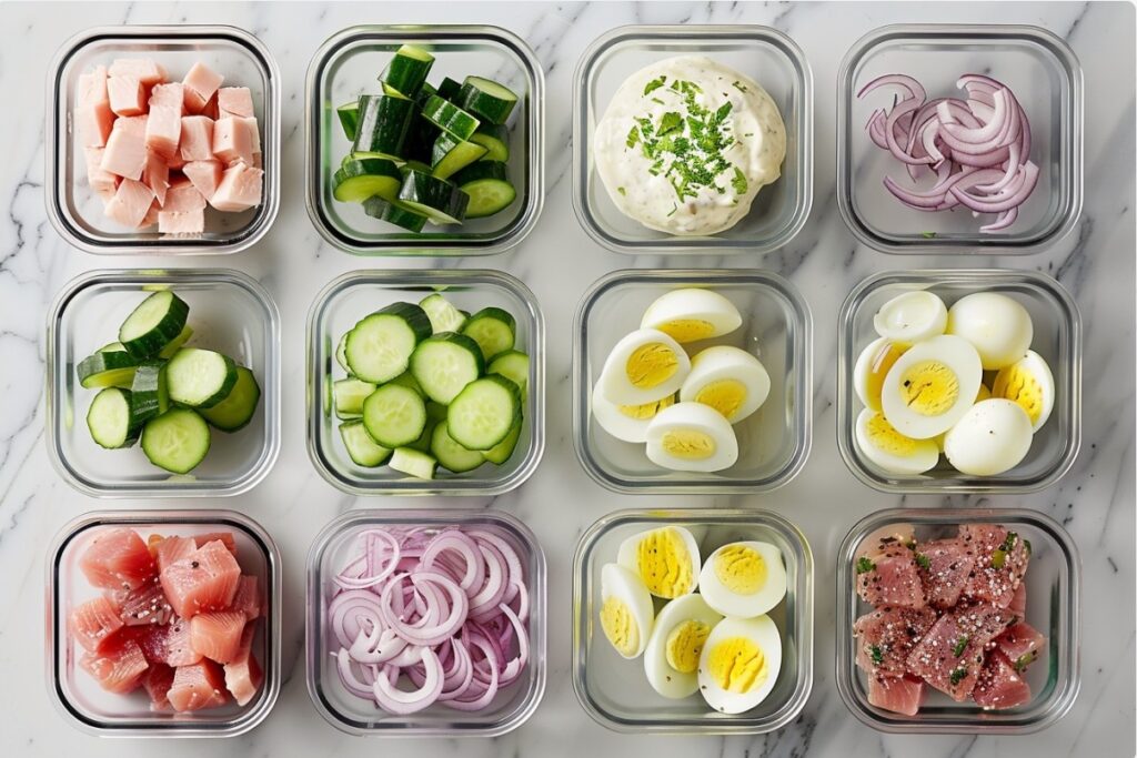 Rules for storing tuna-salad ingredients