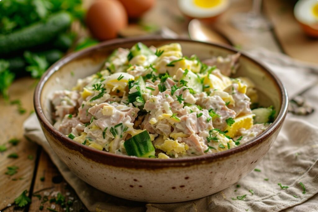 Simple tuna and egg salad