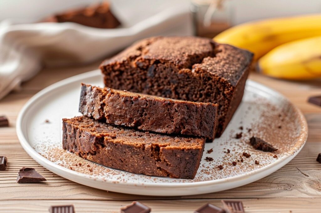 Простий шоколадний банановий хліб