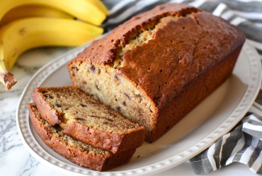 Пухкий банановий хліб без доданого цукру