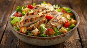 Теплий «Цезар» з куркою гриль