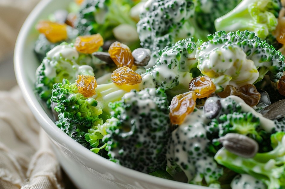 Салат з броколі та родзинками до святкового столу