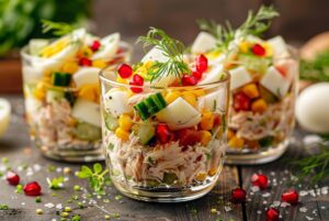 Салат з консервованим тунцем і яйцем для святкового столу