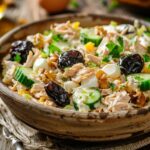 Salat mit geräucherter Hähnchenbrust und Pflaumen (Backpflaumen) – schnell & festlich