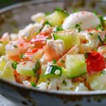 Krabbensalat mit Gurke und Ei – schnell & cremig