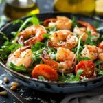 Garnelensalat mit Rucola und Parmesan – in 15 Minuten