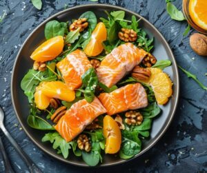 Salmon, Orange & Nut Salad