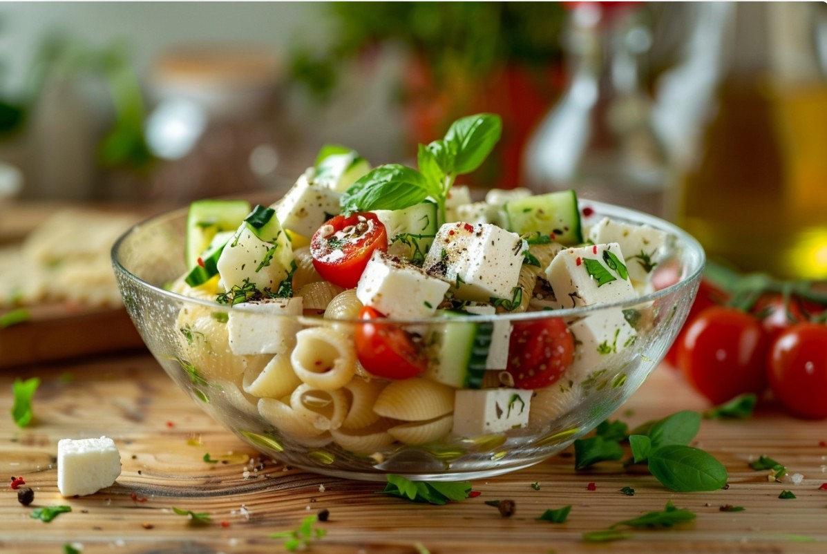 Салат з макаронами без майонезу для літнього меню
