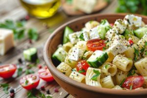 Салат з макаронами для легкого літнього меню