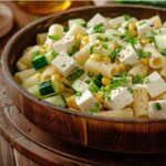 Салат з макаронами, сиром та гірчичною заправкою