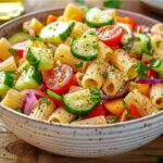 Салат з макаронами та хрусткими овочами