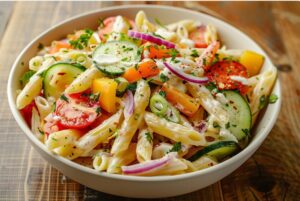 Салат з макаронами та хрусткими овочами