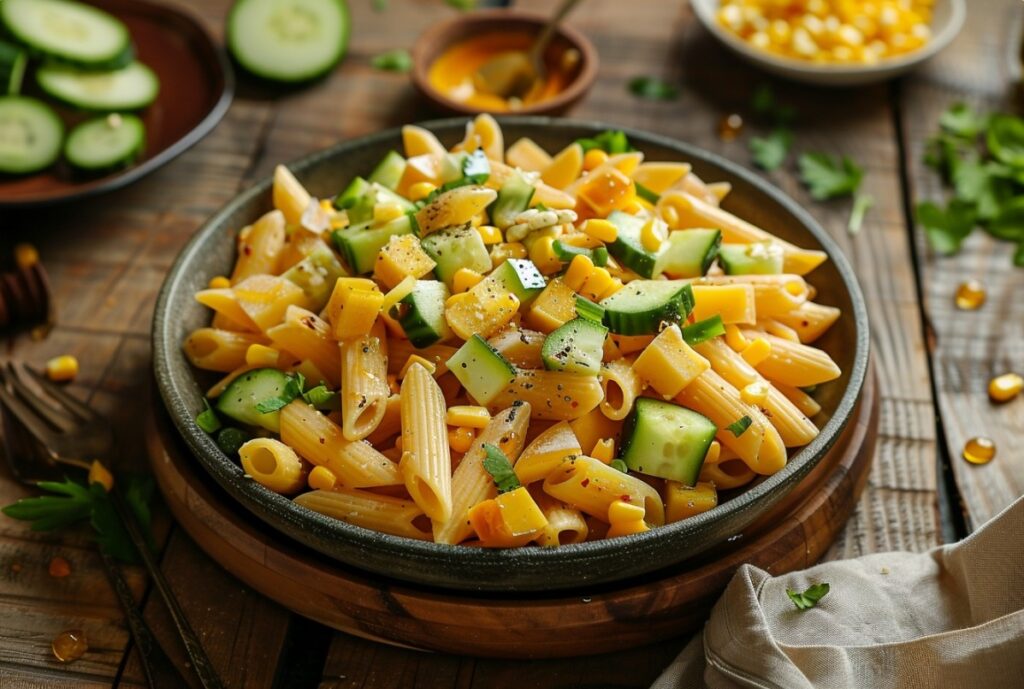 Салат з макаронами з того, що є в холодильнику