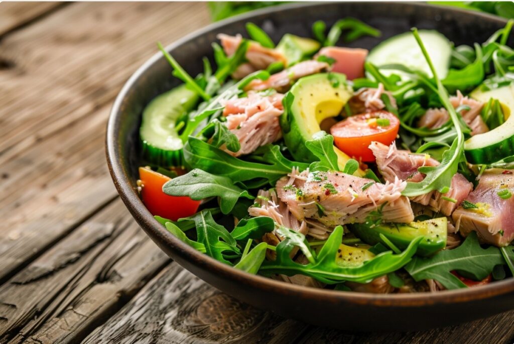 Салат з тунцем, авокадо і огірком — легка святкова страва