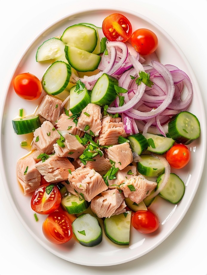 Tuna salad for a low-calorie diet