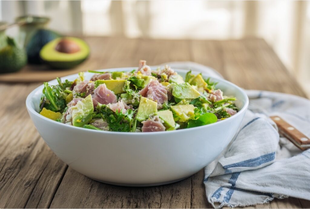 Салат з тунцем і авокадо — красива подача для гостей