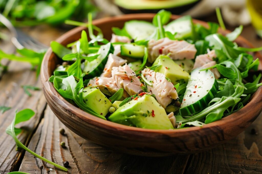 Салат з тунцем і авокадо — легка страва для вечері