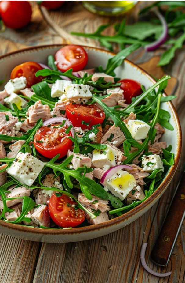 Салат з тунцем і фетою — швидко і смачно