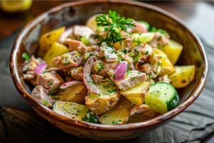 Салат з тунцем, картоплею по-домашньому