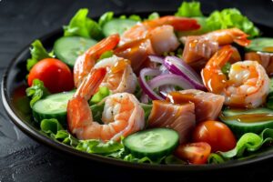 Thunfisch-Garnelen-Salat mit Zitronen-Dijon-Dressing (in 15 Minuten)