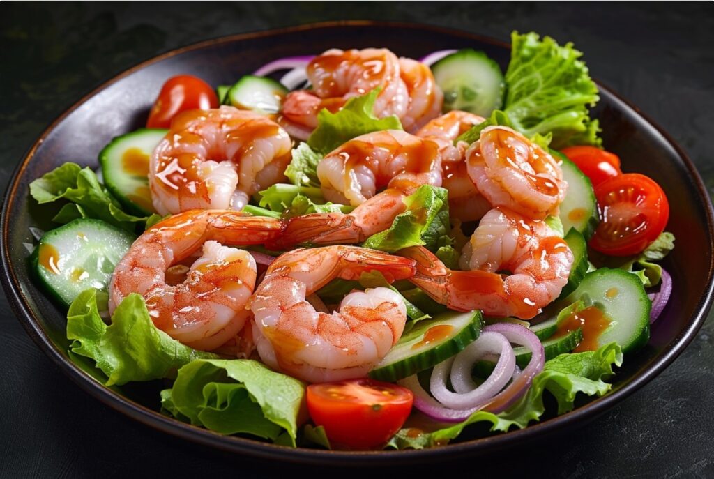 Салат з тунцем і креветками — ідея для святкової подачі