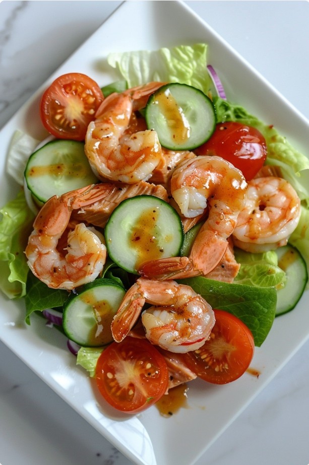 Салат з тунцем і креветками — легкий та збалансований рецепт