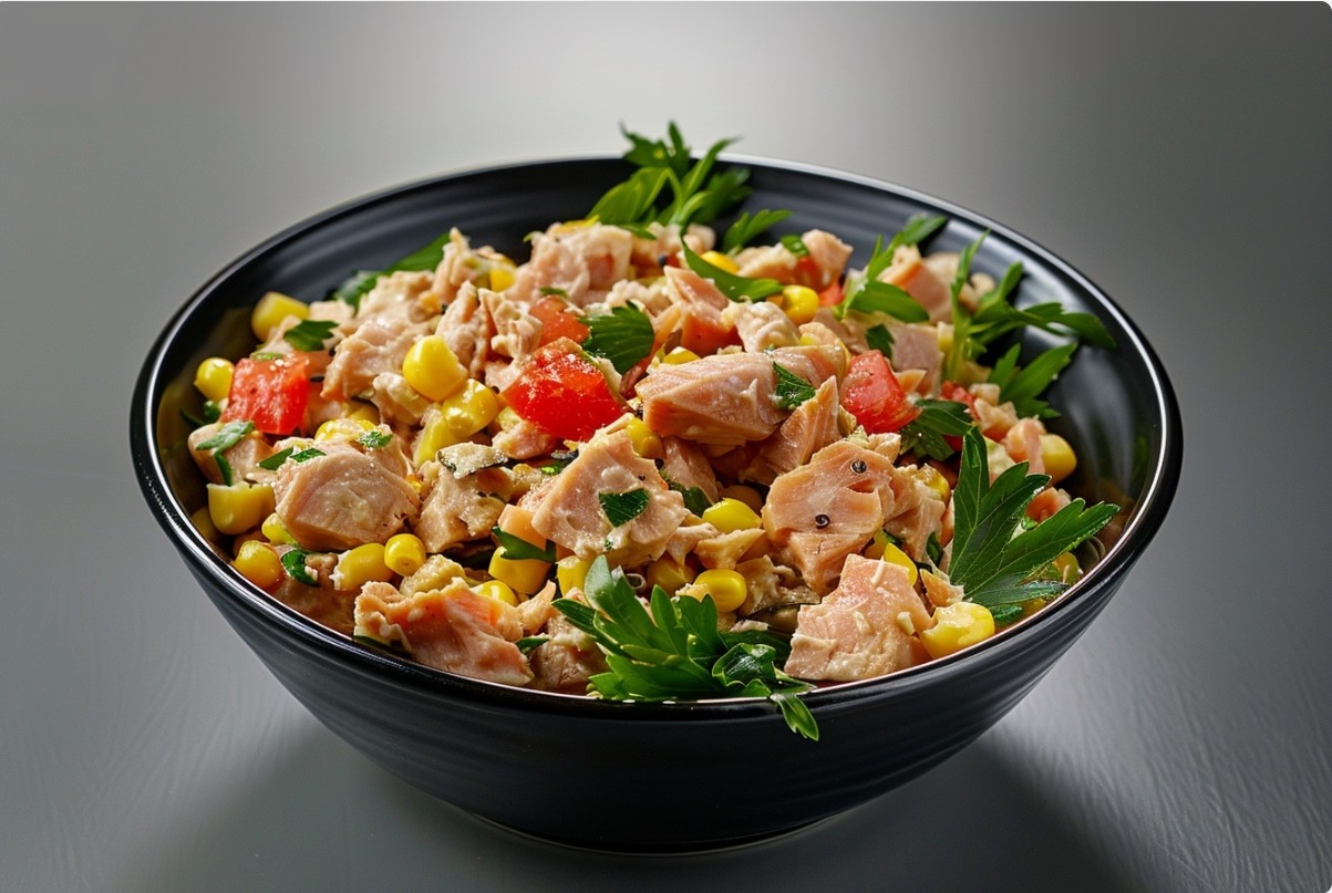 Салат з тунцем і кукурудзою без зайвого