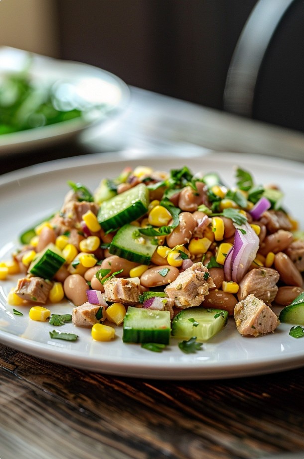 Салат з тунцем і кукурудзою — ідея для вечері