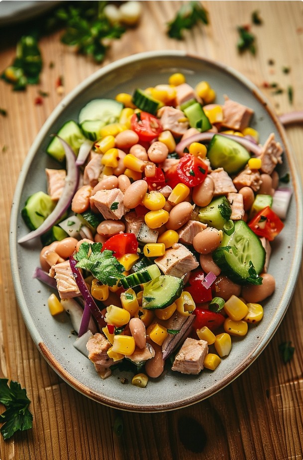 Салат з тунцем і квасолею — без зайвого