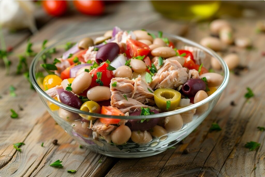 Салат з тунцем і квасолею для легкої вечері