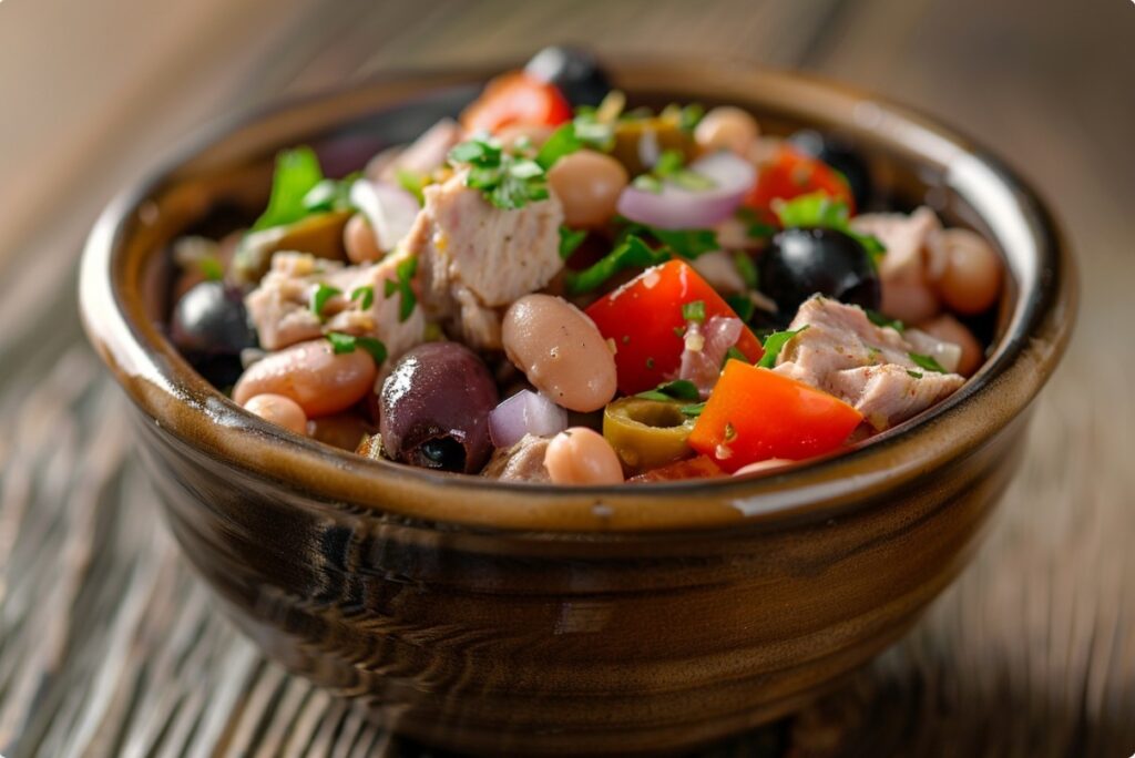 Салат з тунцем і квасолею по-домашньому