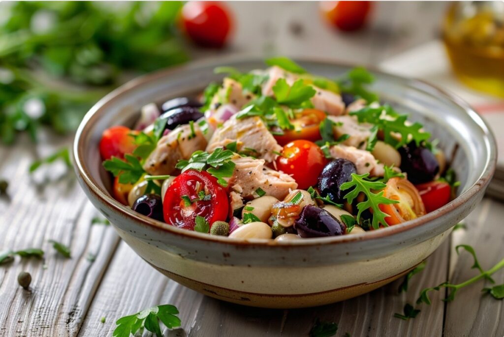 Салат з тунцем і квасолею по-середземноморськи